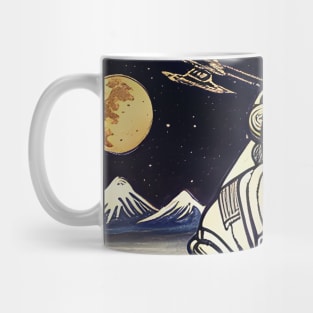 Astronaut ukiyo-e Mug